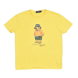 Polo Ralph Lauren Polo Bear T-Shirt Yellow Men's Regular Size M Beach Bear